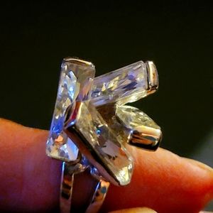 Bold Silvertone Fashion Ring